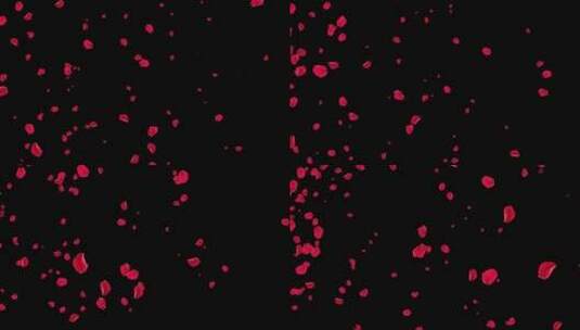 4K红色花瓣粒子飘扬通道视频-循环1高清在线视频素材下载