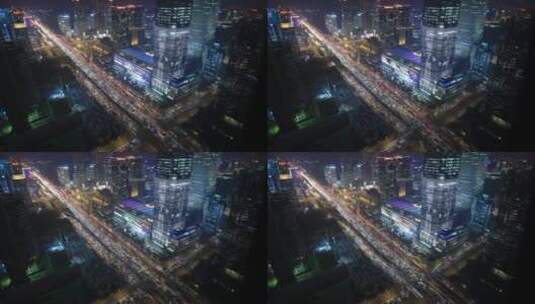 北京 国贸 夜景 延时 2-6D高清在线视频素材下载