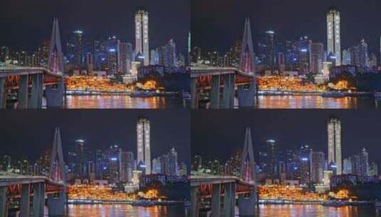 重庆洪崖洞夜景高清在线视频素材下载