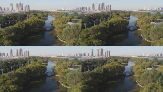 汉沽记实 滨海新区 汉沽 河西公园高清在线视频素材下载