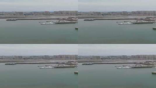 旅游景区福建文甲码头竖屏航拍高清在线视频素材下载
