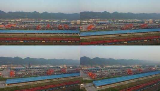 重庆西部物流园航拍实拍高清在线视频素材下载