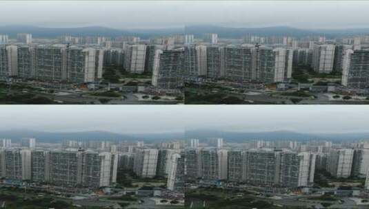 航拍湖南湘潭湘乡城市高楼高清在线视频素材下载