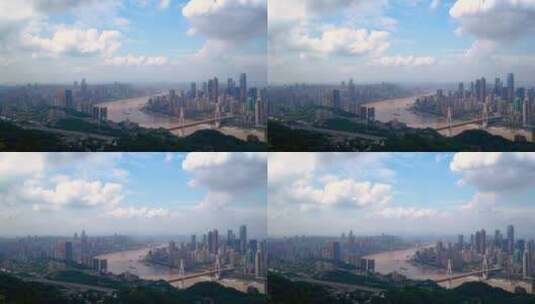 4K重庆主城区全景实拍素材2高清在线视频素材下载