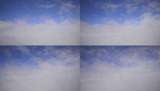 飞机闯过云层云层之上高清在线视频素材下载