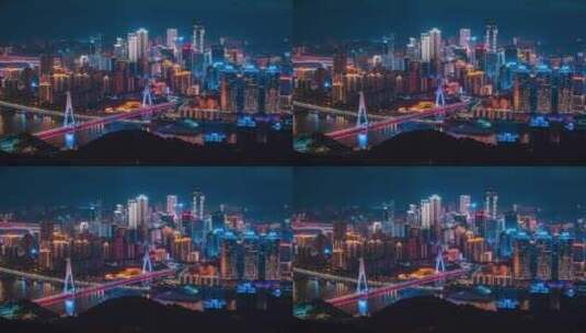 重庆渝中半岛夜景高清在线视频素材下载