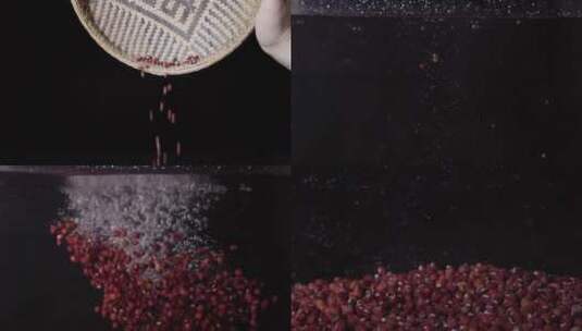 红豆4k合集 入水旋转美食展示高清在线视频素材下载