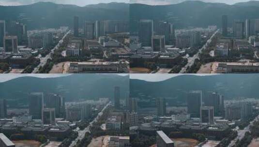 城市视频云南昆明西市区眠山前的城市高楼高清在线视频素材下载