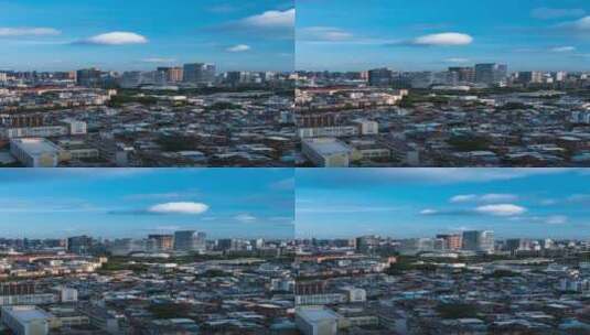 广州城市建筑群蓝天白云阳光延时风光高清在线视频素材下载