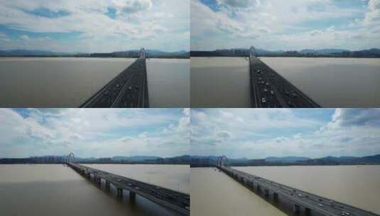 杭州_之江大桥航拍_日景高清在线视频素材下载