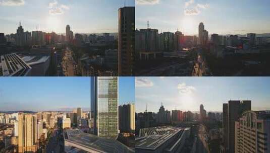 云南昆明地标建筑恒隆广场街景，视频素材高清在线视频素材下载