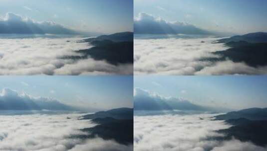 清晨的山间云海高清在线视频素材下载