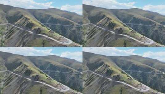中国新疆独库公路航拍高清在线视频素材下载