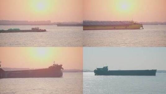 长江上的轮船实拍高清在线视频素材下载