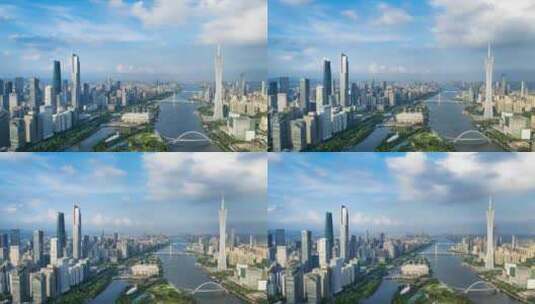 广州塔珠江新城延时高清在线视频素材下载