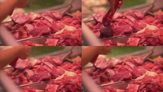 在超市里买肉高清在线视频素材下载