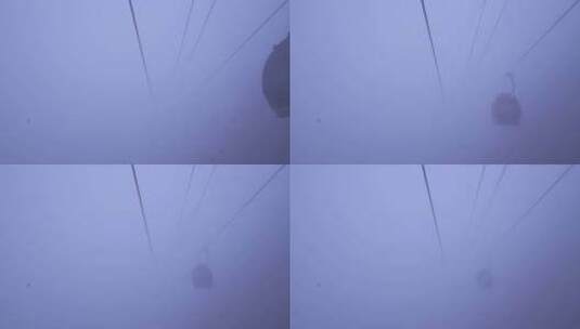雾天黄山索道高清在线视频素材下载