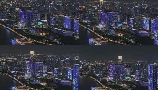 杭州低碳科技馆夜景高清在线视频素材下载