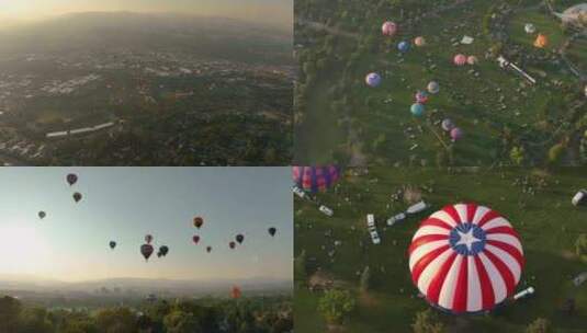 热气球飞行4K高清在线视频素材下载