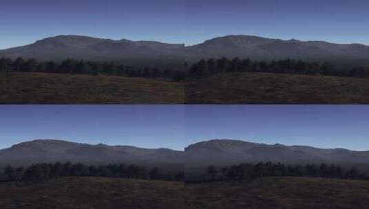 背景是树木和山脉的山脉视图高清在线视频素材下载
