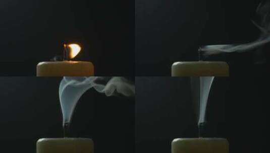 吹蜡烛然后熄灭高清在线视频素材下载
