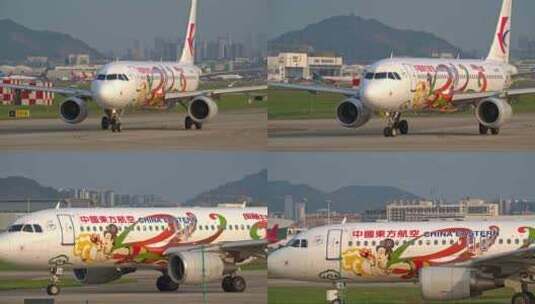 8K深圳宝安飞机场客机3高清在线视频素材下载