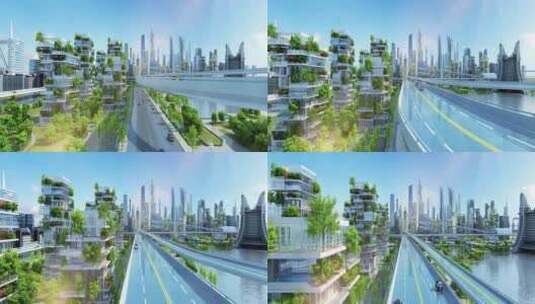 16三维科技生态城市建筑高清在线视频素材下载