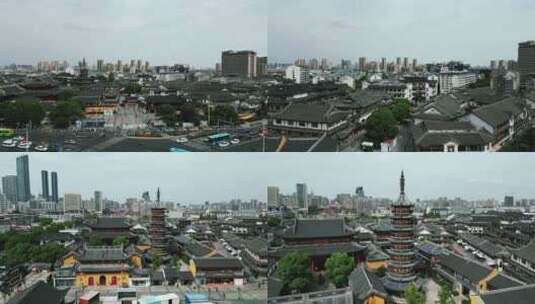 江苏无锡南禅寺4A景区航拍高清在线视频素材下载