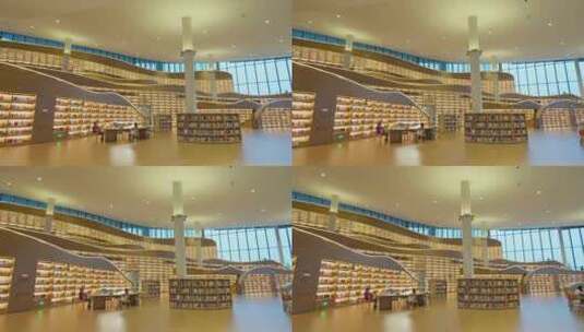 成都天府人文艺术图书馆天府艺术公园实拍高清在线视频素材下载