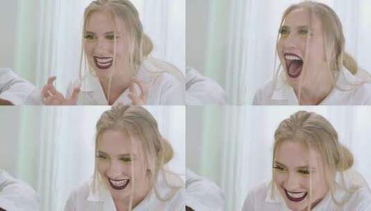 一个令人毛骨悚然的女人高清在线视频素材下载