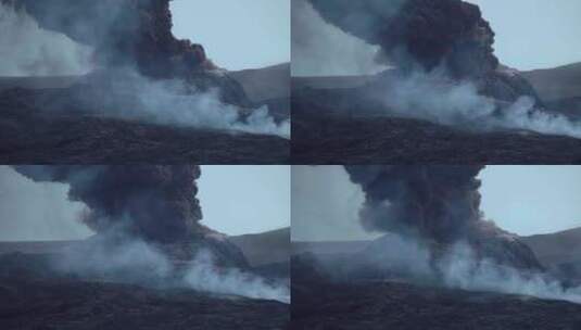 火山口烟雾弥漫_4K高清在线视频素材下载