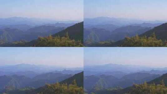 杭州临安大明山牵牛岗群山风景高清在线视频素材下载