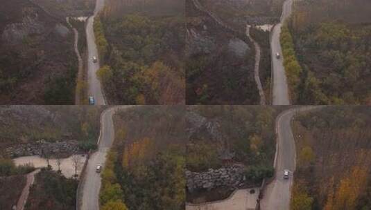 河北 石家庄 井陉县 道路 交通 秋天高清在线视频素材下载