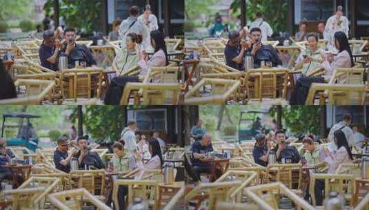 成都茶馆陈锦茶铺-人文烟火气高清在线视频素材下载