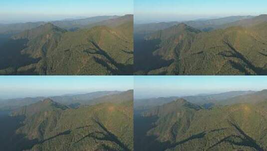 秋天午后航拍安徽省黄山市璜尖岭风景高清在线视频素材下载