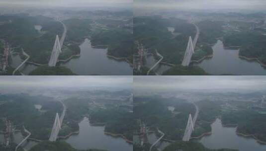 贵州·贵阳·清镇市·红枫湖风景区·红枫大桥15高清在线视频素材下载