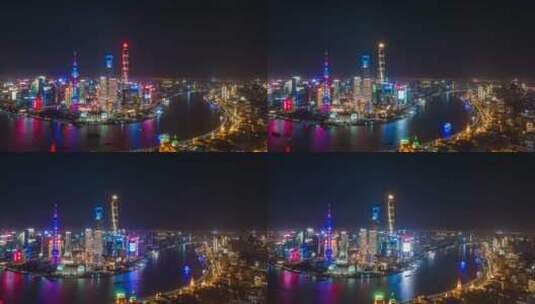 上海外滩4K航拍延时高清在线视频素材下载