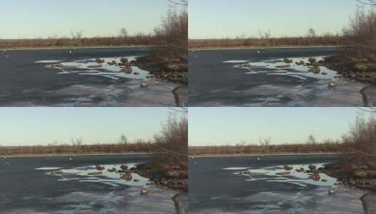 结冰的湖高清在线视频素材下载