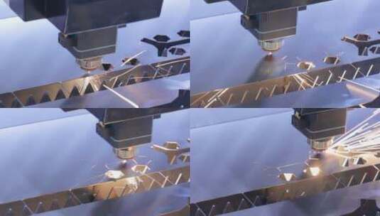 金属数控激光切割技术高清在线视频素材下载