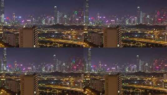 香港天桥道路及摩天大楼高清在线视频素材下载