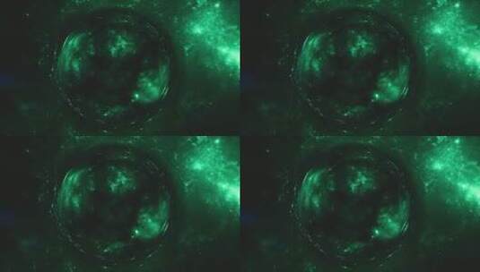 太空绿色抽象的球体高清在线视频素材下载