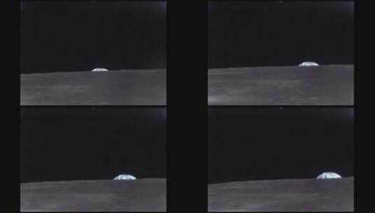 地球在月球地平线上升起高清在线视频素材下载