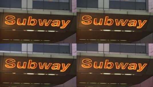 纽约地铁的指示牌高清在线视频素材下载
