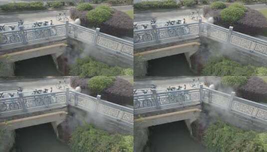 废水排入京杭大运河4K航拍高清在线视频素材下载