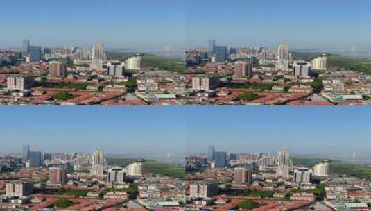 航拍湖北武汉汉口城市建设高清在线视频素材下载