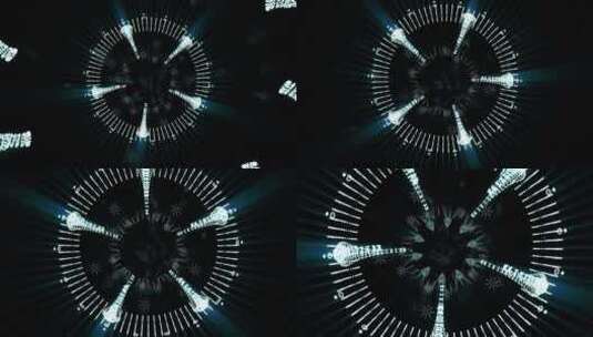 科技感圆形粒子穿梭科幻节目背景大屏素材高清在线视频素材下载