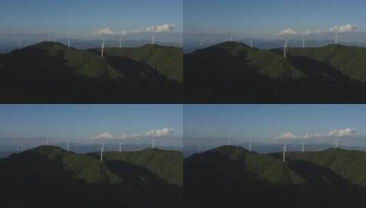 航拍四川青山上风电场高清在线视频素材下载