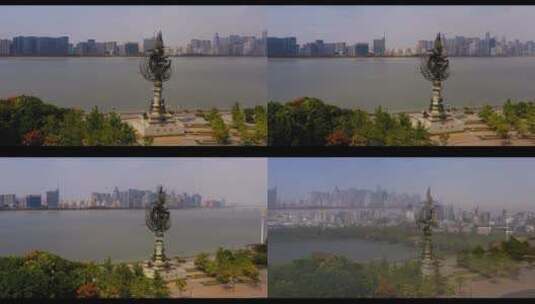 杭州延时风景航拍宣传片建筑旅游1高清在线视频素材下载