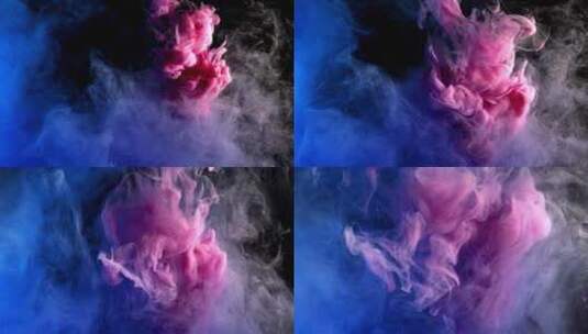 彩色烟雾粒子高清在线视频素材下载