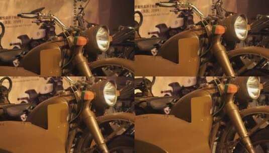 摩托车发动机老式摩托车老物件高清在线视频素材下载